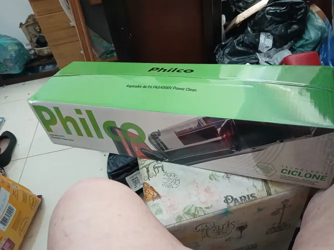 TROCO aspirador de pó vertical Philco - na caixa - por micro-ondas