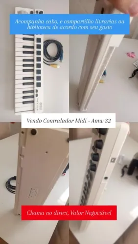 Vendo controlador midi 32 teclas novo usado poucas vezes