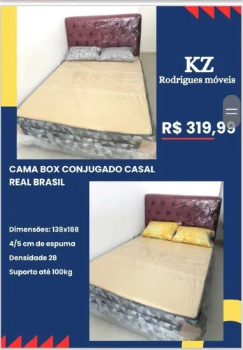 Cama Box Casal (Frete grátis Para Macaé)