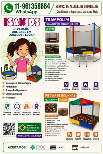 Aluguel de Cama Elástica - Pula Pula e Piscina de bolinhas