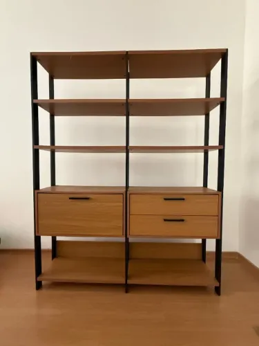 Estante 2 Módulos com Gavetas - Estrutura em MDF