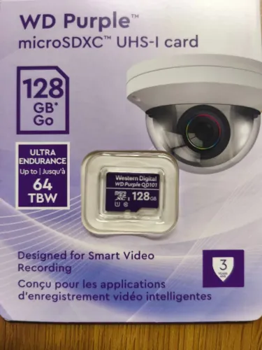 Cartão de Memória Micro SD 128GB WD Purple Intelbras
