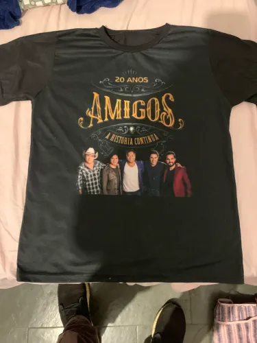 Camisa ?20 anos Amigos?Sertanejo chitao Leonardo