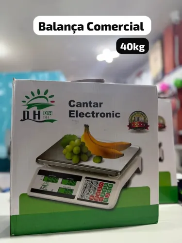 Balança Comercial Digital 40kg com Visor Duplo | Alta Precisão