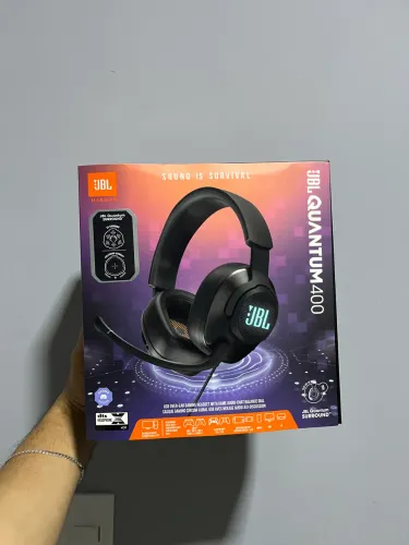 Headset Gamer JBL Quantum 400 Preto - Som Surround (Novo Lacrado)