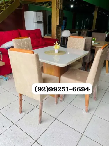 mesa de jantar 4 lugares luxuosa