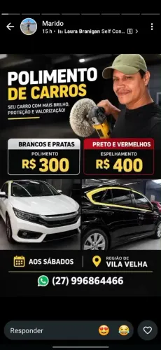 Polimento espelhamento ao finais de semana