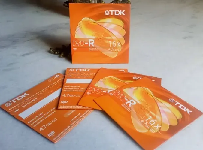 5 DVD-R - TDK (120 min ou 4,7 GB) - 16X - LACRADOS