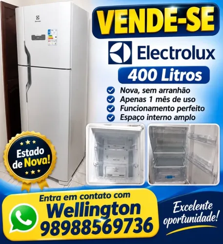 Vendo geladeira eletrolux branca 400L