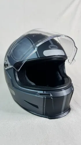 Capacete Bell Eliminator Rally Matte Gray Black Tamanho 62