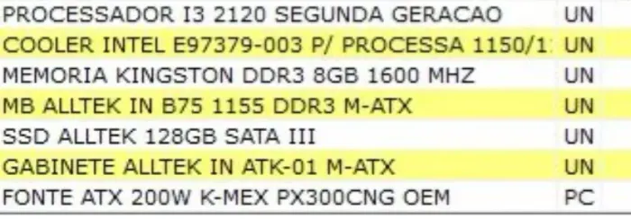 CPU i3, SSD 128 gb