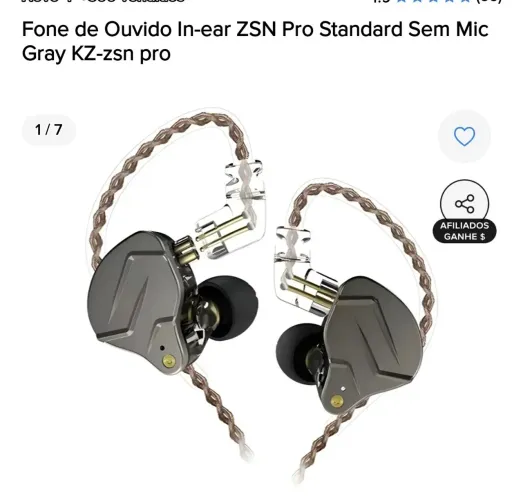 Fone KZ ZSN PRO $ 110,00