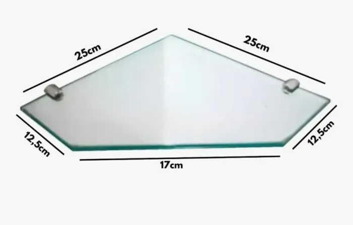Suporte para shampoo canto de vidro - kit com 3