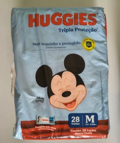 FRALDAS HUGGIES TAM. M - PAC COM 28 FRALDAS