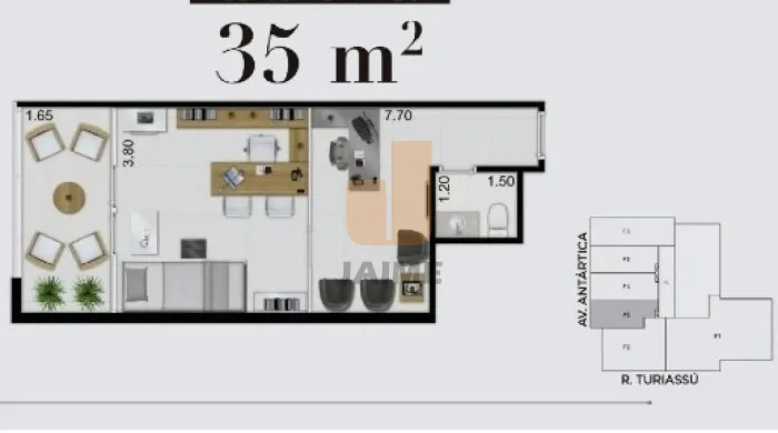 Conjunto Comercial com 1 Sala 1 Vaga em Água Branca
