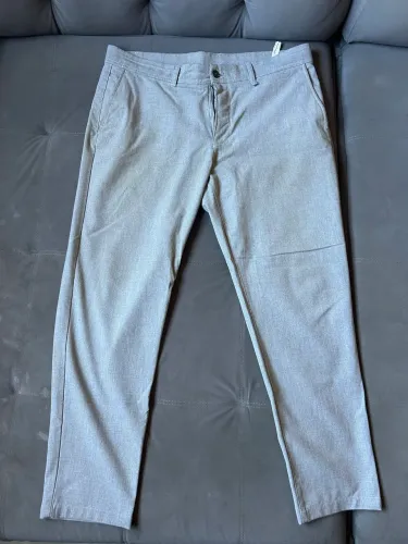 Calça Zara Chino Masculina Cinza Tamanho 48