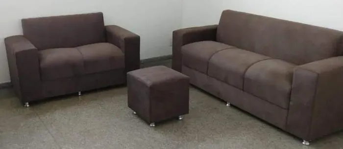 Sofá 2 e 3 assentos Material suede D33 De alta qualidade Confortável Promoção | Parcelamos
