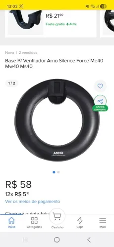 Base para ventilador arno