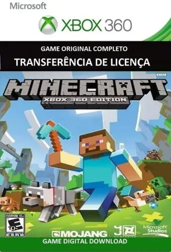 Minecraft Xbox 360 - Jogo Mídia Digital Original