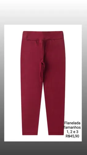 Legging infantil flanelada