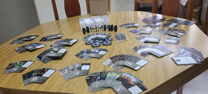 Star Wars X-Wing Miniatures 5 TIEs 2.0 + 1 Hound's Tooth +200 cartas de melhoria