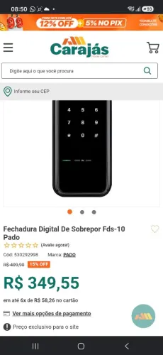 Fechar fechadora digital pado * <br>Digita