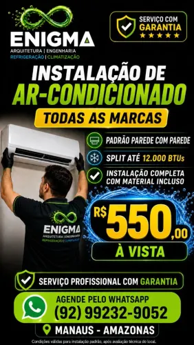 Instalação e manutenção de ar condicionado