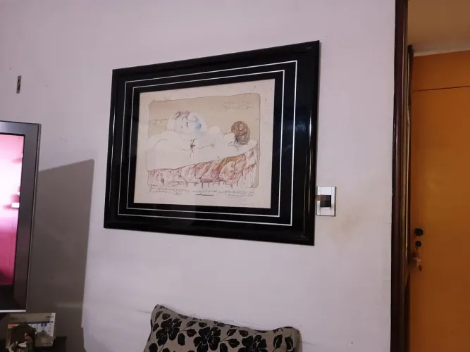 Quadro decorativo com moldura em laca