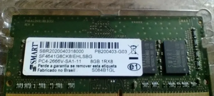 Memória 8gb Ddr4 notebook