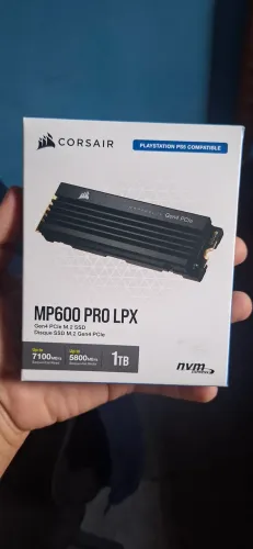 SSD Corsair MP600 PRO LPX 1TB, M.2 NVMe, Leitura 7100MB/s, Gravação 5800MB/s - Lacrado