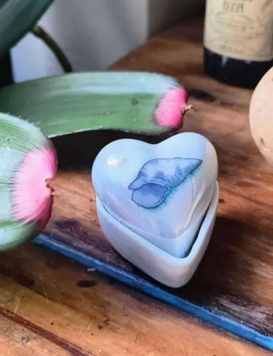 porta jóias em porcelana lindo floral pintado a mão miniatura decoração