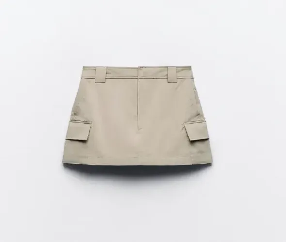 short-saia com bolsos zara PP