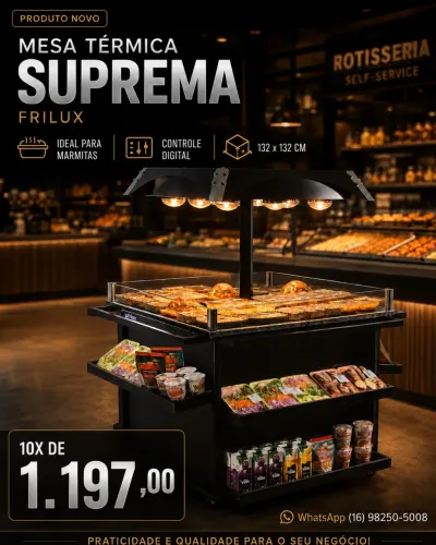 10X Mesa Térmica Frilux Suprema PRONTA ENTREGA