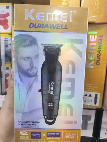 Máquina barba kemei duraweel km2293