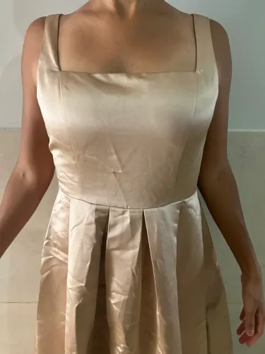 VESTIDO FESTA MADRINHA CHAMPANHE
