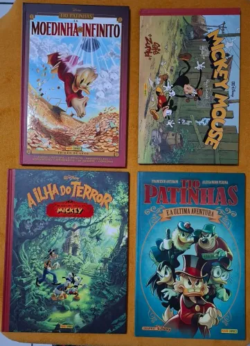 HQ Tio Patinhas e Mickey coleção com 04 livros Disney