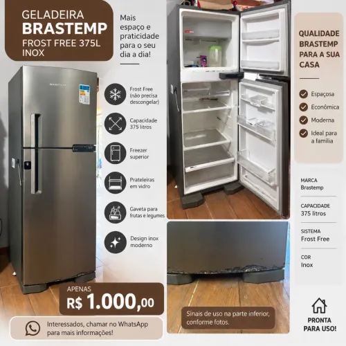 Geladeira Frost Free Brastemp Inox