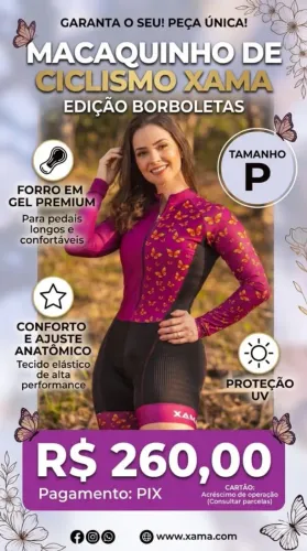 Macaquinho ciclismo feminino