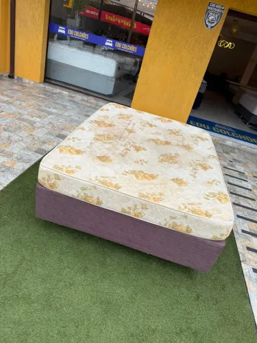 Cama box de Casal Seminova com colchão casal - Entrego!