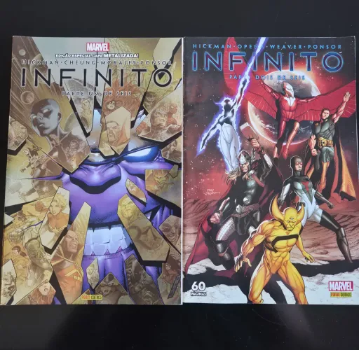 Lote 2 Hqs Infinito Edições 1 E 2 - Panini Marvel (capa Metalizada N1)