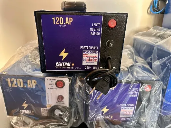 Carregador de bateria automotivo (NOVO C/ GARANTIA)