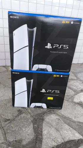 PS5 *Console PlayStation 5 slim* *Edição Digital, Controle Sem Fio DualSense, SSD de 1TB