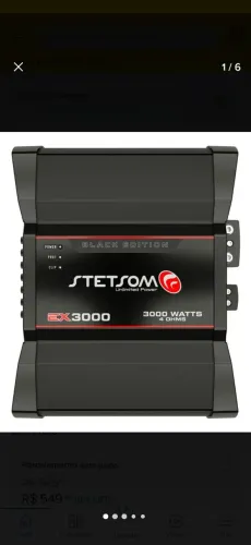 Módulo amplificador stetsom 3000 rms, 4 ou 2 ohms, novo,lacrado 
