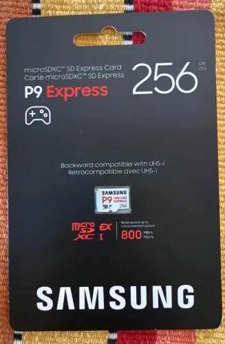 Cartão memória micro SD Express 256gb
