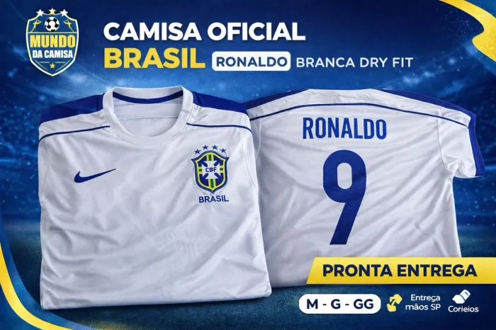 Camisa Retro Temporada 98 Ronaldo Tamanhos M, G, GG