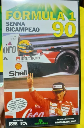 Vendo Fita VHS Fórmula 1/ 90 Senna Bicampeão coleção 4 Rodas