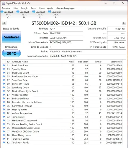 HD Seagate 500GB Sata para Desktop