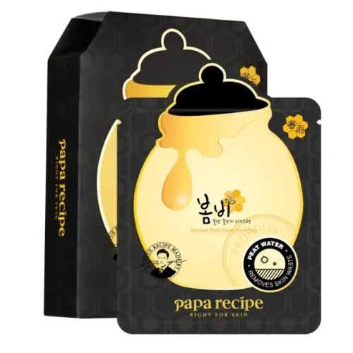 Máscara Facial de Mel Negro Papa Recipe Bombee, 10 unidades