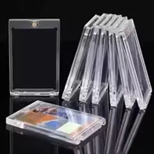 KIT TOP LOADER MAGNETICO PARA CARDS TCG - 5 UNIDADES (POKEMON,MAGIC,COPA DO MUNDO)
