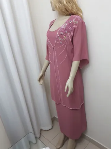 Vestido Festa bordado à mão 2 peças